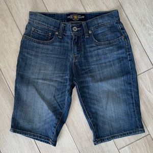 Lucky Brand "The Bermuda" Uncuffed Raw Hem Denim Jean Shorts